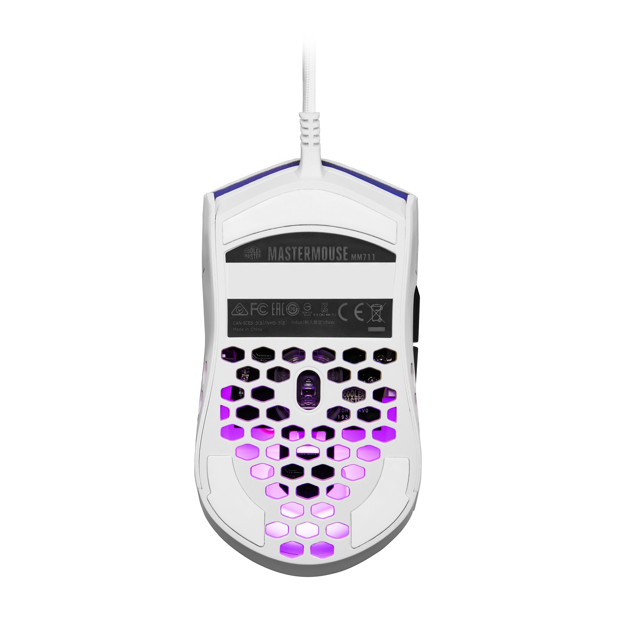 Cooler Master Mouse MM711 RGB Optical Mouse, Matte White