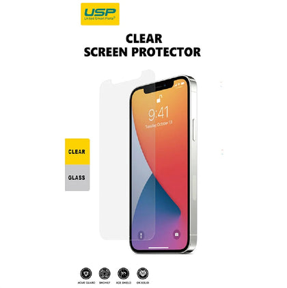 (LS) USP Apple iPhone 16 / iPhone 15 / iPhone 15 Pro (6.1') Tempered Glass Screen Protector : Full Coverage, 9H Hardness,Bubble-free, Anti-fingerprint