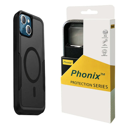 Phonix Apple iPhone 16 Pro (6.3') Armor Rugged Case With MagSafe Black - Military-Grade,  Multi layers, No-Slip, Sleek, Ultimate Protection