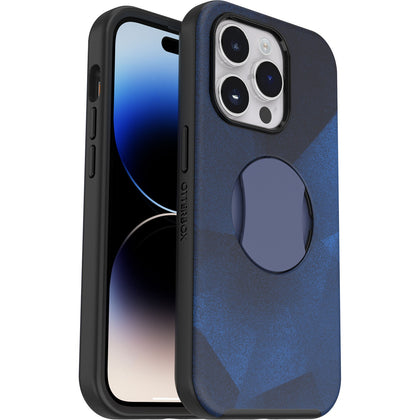 OtterBox OtterGrip Symmetry MagSafe Apple iPhone 14 Pro Case Blue Storm - (77-89884), DROP+ 3X Military Standard, Integrated Grip, 7 Years Warranty