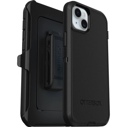 OtterBox Defender Apple iPhone 15 Plus / iPhone 14 Plus (6.7') Case Black - (77-92542), DROP+ 4X Military Standard,Included Holster,7 Years Warranty