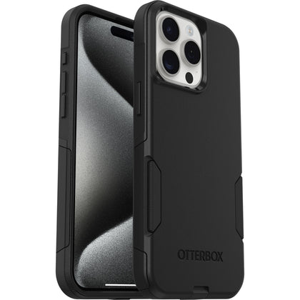 OtterBox Commuter Apple iPhone 15 Pro Max (6.7') Case Black - (77-92589), Antimicrobial,DROP+ 3X Military Standard,Dual-Layer, 7 Years Warranty