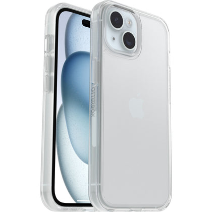 OtterBox Symmetry Clear Apple iPhone 15 / iPhone 14 / iPhone 13 (6.1') Case Clear-(77-92668),Antimicrobial,DROP+ 3X Military Standard,7 Years Warranty