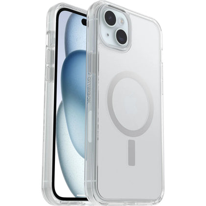 OtterBox Symmetry+ MagSafe Apple iPhone 15 Plus/ iPhone 14 Plus (6.7')Case Clear-(77-93053),Antimicrobial,DROP+ 3X Military Standard,7 Years Warranty