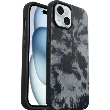 OtterBox Symmetry+ MagSafe Apple iPhone 15 / iPhone 14 / iPhone 13 (6.1') Case Burnout Sky (Black) - (77-93403) Antimicrobial,7 Years Warranty