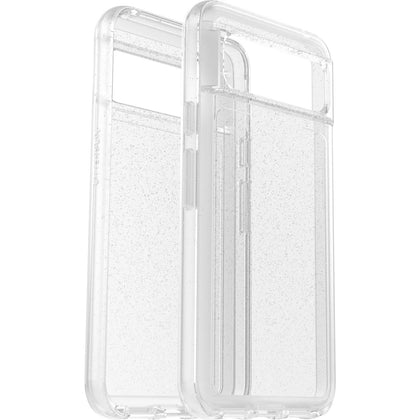 OtterBox Symmetry Clear Google Pixel 8 (6.2') Case Stardust (Clear Glitter) - (77-94213), DROP+ 3X Military Standard, Raised Edges, 7 Years Warranty