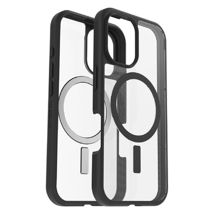 OtterBox React MagSafe Apple iPhone 16 (6.1') Case Clear/Black - (77-96243),DROP+ Military Standard,Hard case with Soft Grip Edges, 7 Years Warranty