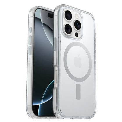 OtterBox Symmetry Clear MagSafe Apple iPhone 16 Pro Max (6.9') Case Clear - (77-96417), Antimicrobial, DROP+ 3X Military Standard,  7 Years Warranty