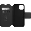 OtterBox Strada Apple iPhone 14 Case Black - (77-8966), DROP+ 3X Military Standard, Leather Folio Cover, Card Holder, Soft Touch, 7 Years Warranty