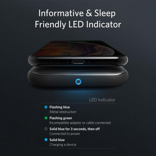 ANKER Qi-Certified PowerWave Base Pad - Black