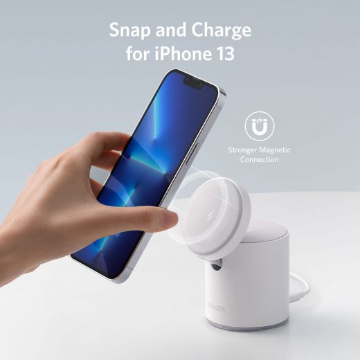 ANKER MagGo 623 Magnetic Wireless Charger - White