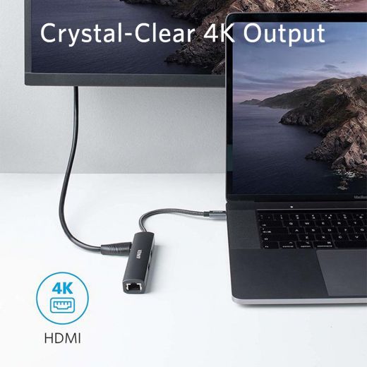 ANKER PowerExpand+ 5-in-1 USB-C Ethernet Hub - Metal Gray