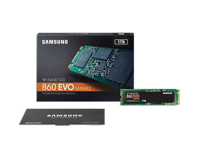Samsung 860 EVO 1TB, M.2 Internal SATA SSD MZ-N6E1T0BW
