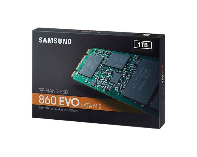 Samsung 860 EVO 1TB, M.2 Internal SATA SSD MZ-N6E1T0BW