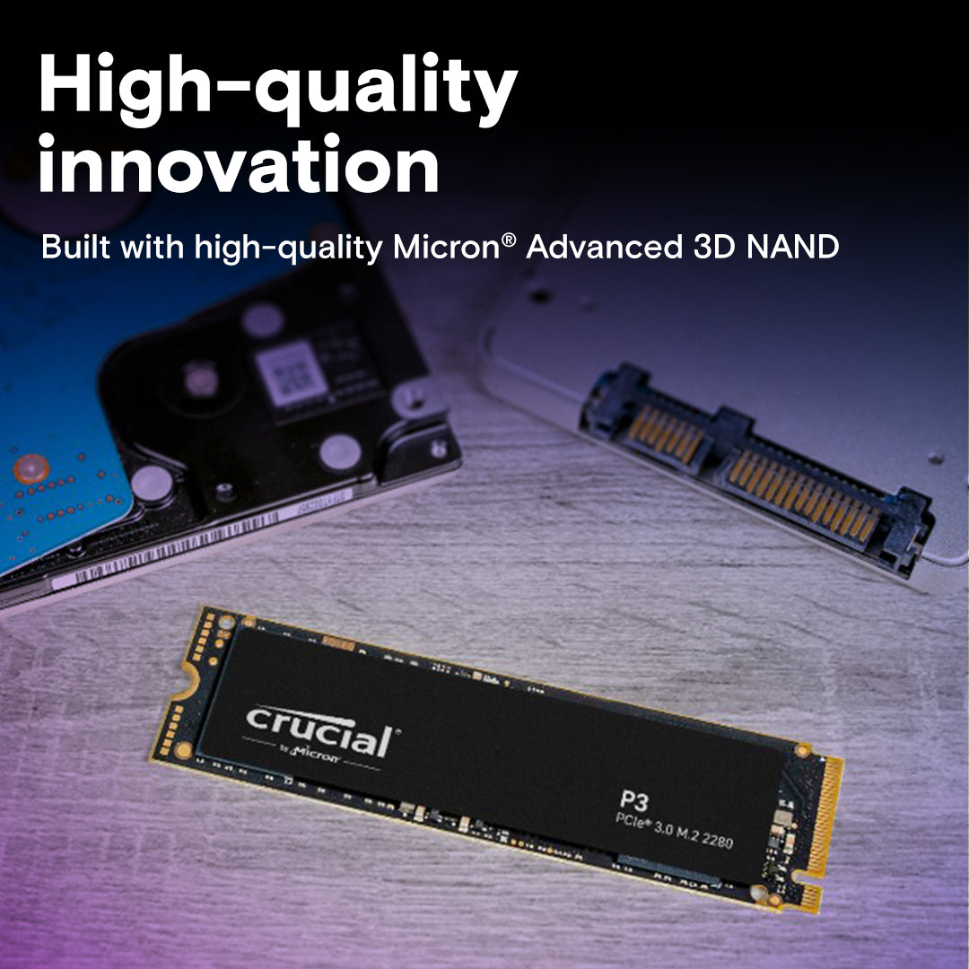 CRUCIAL P3 1TB, M.2 Internal NVMe PCIe SSD