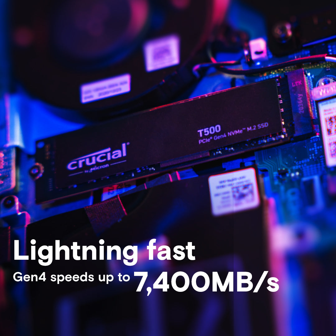 Crucial T500 1TB PCIe Gen4 NVMe M.2 Internal SSD