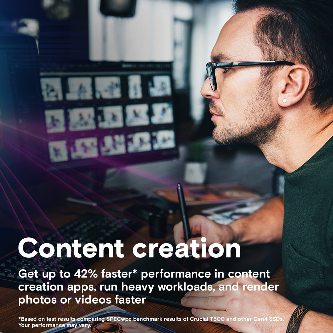 Crucial T500 4TB PCIe Gen4 NVMe M.2 Internal SSD