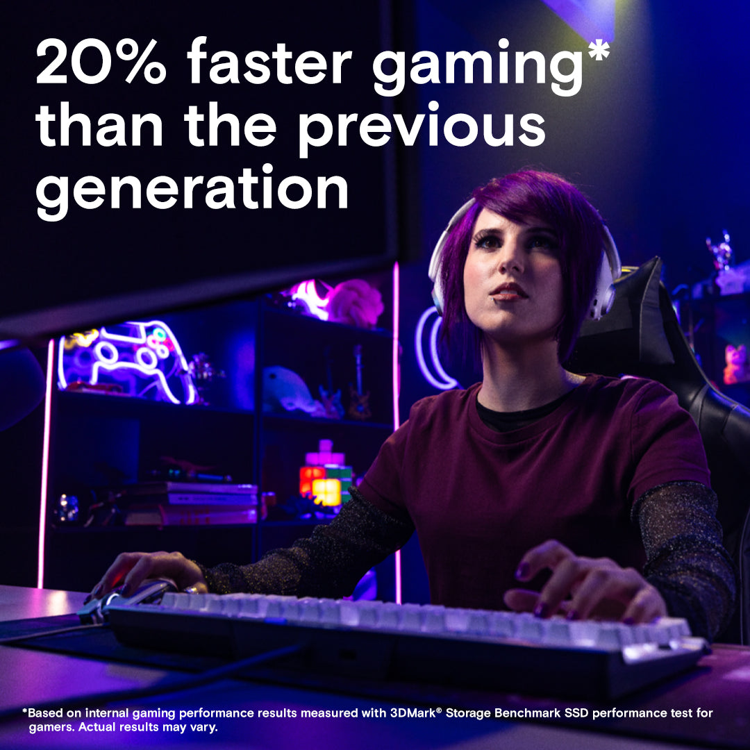 Crucial T700 4TB PCIe Gen5 NVMe M.2 Internal SSD with heatsink