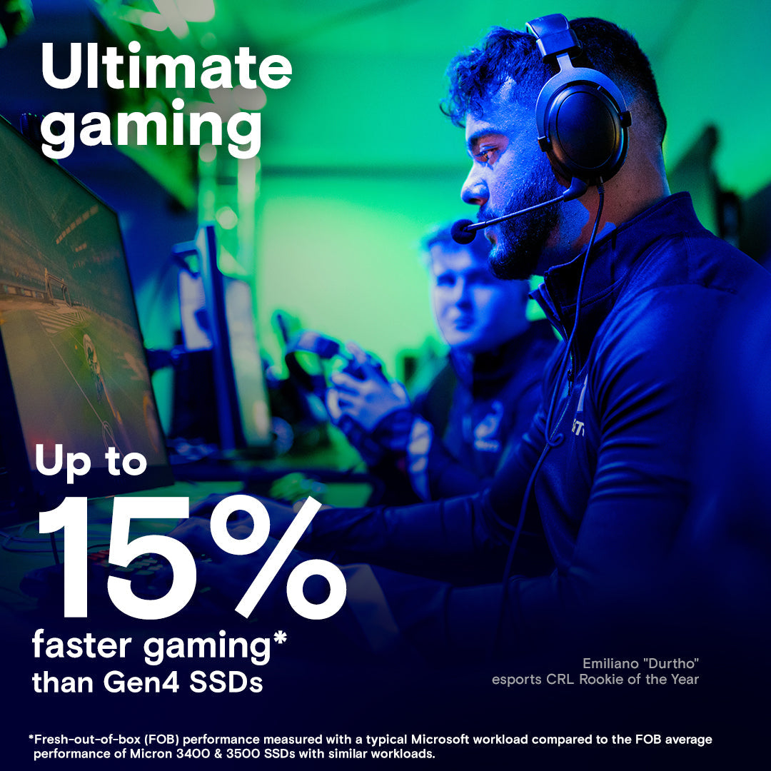 Crucial T705 1TB PCIe Gen5 NVMe M.2 Internal SSD with heatsink