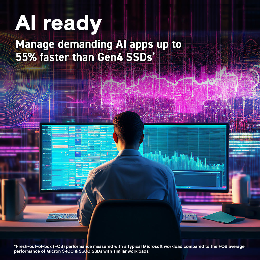 Crucial T705 1TB PCIe Gen5 NVMe M.2 Internal SSD
