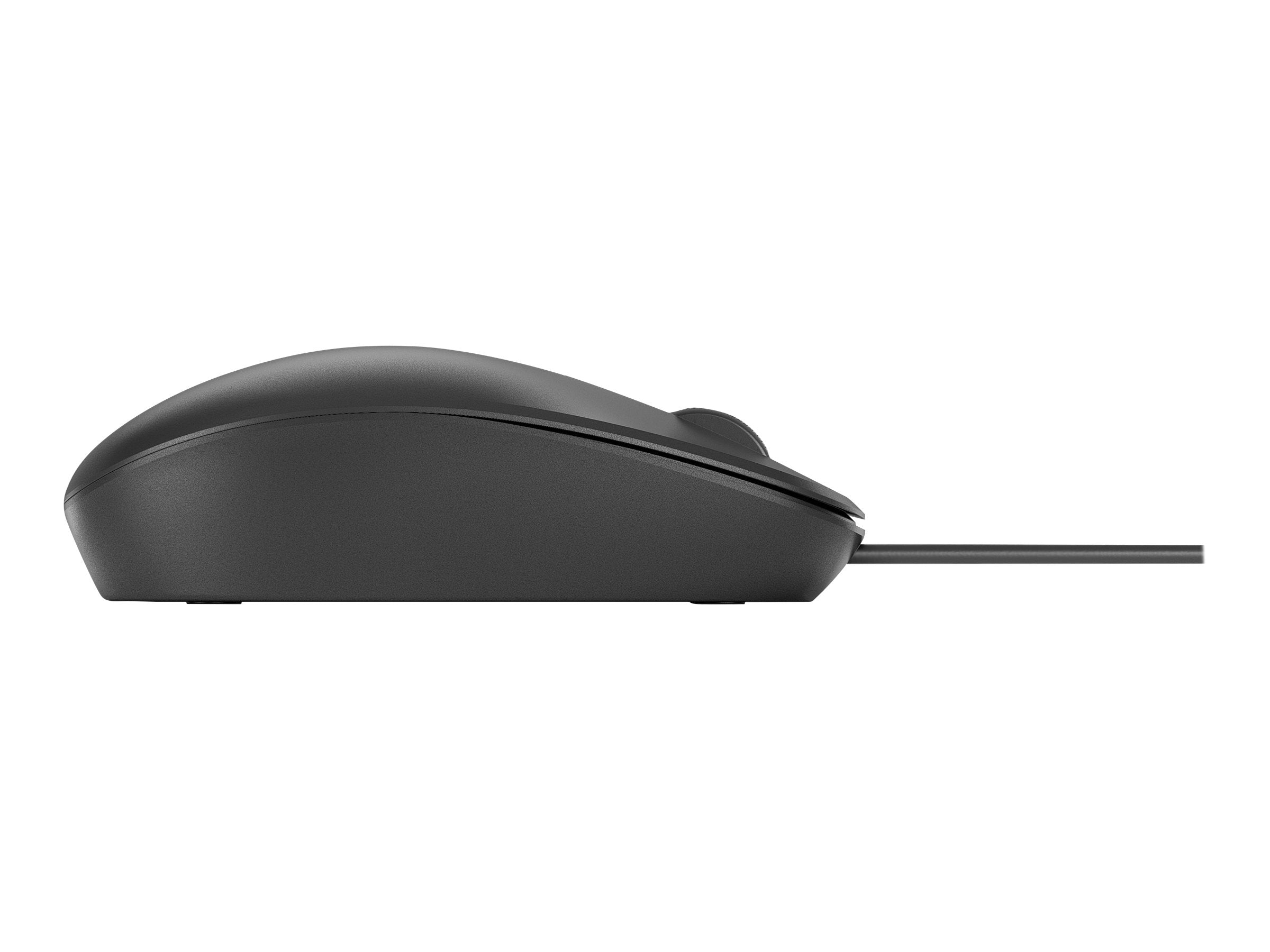 HP 125 Wired USB Mouse (265A9UT) – 1200 DPI Optical, Ergonomic Black Mouse