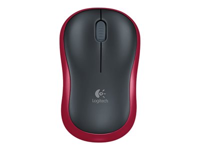 LOGITECH M185 WIRELESS MOUSE -RED, 2.4GHZ USB RECEIVER, PLUG AND PLAY - 3YR WT